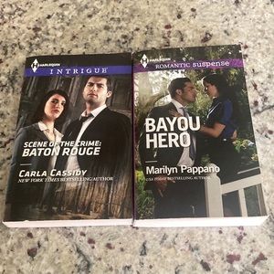 EUC Harlequin romantic suspense and intrigue novels Bayou Hero,Scene of the Crim